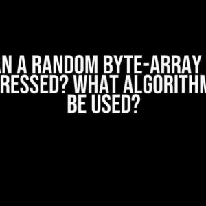 Can a Random Byte-Array be Decompressed? What Algorithm Would be Used?